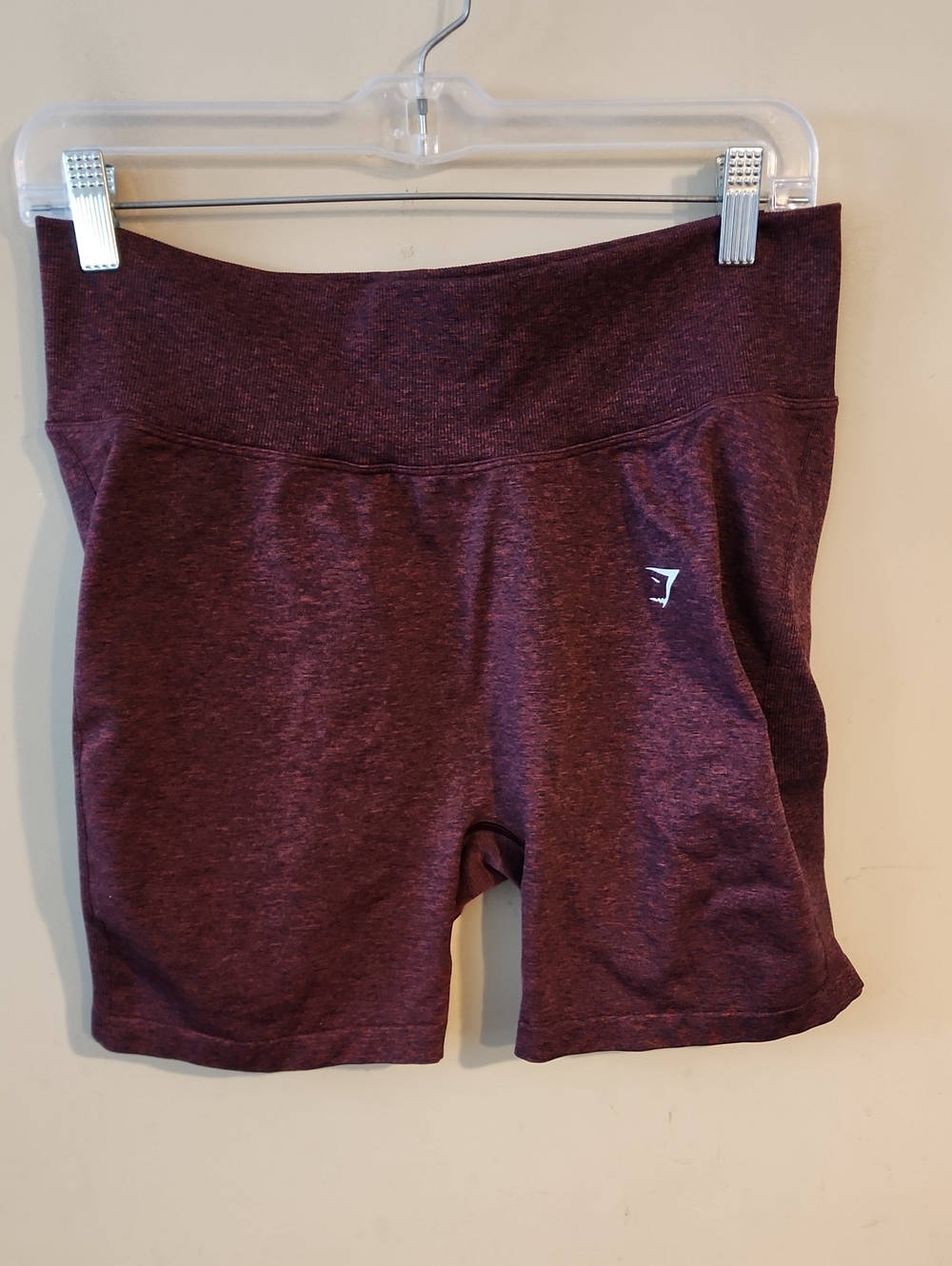 Gymshark Seamless High-Waist Bike Shorts — Maroon Heather